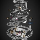 El movimiento que conduce el Osmior Tourbillon de la Manufacture Horlogère de la Vallée de Joux (MHVJ)