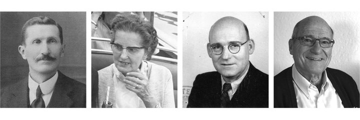 Marcel Dépraz, Gabrielle, Reynold y Gérald Dubois