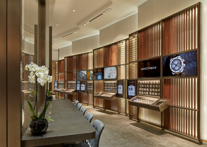 Un espacio dedicado a WatchBox en Ahmed Seddiqi & Sons en Dubai