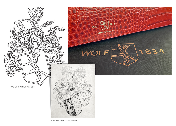 Philip Wolf I basó el diseño del blasón familiar en el escudo de armas de Hanau, la ciudad donde él y las generaciones anteriores a él habían crecido.