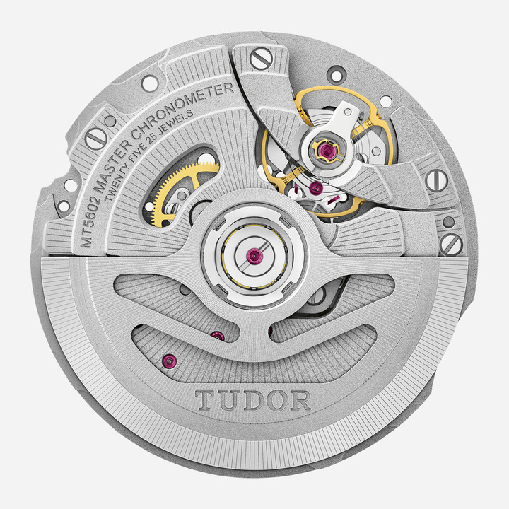 MT5602-U (Master Chronometer) Calibre de Manufactura (tamaño grande): Movimiento mecánico de carga automática bidireccional mediante rotor. Reserva de marcha de 70 horas certificada por METAS. Cronómetro certificado por el Contrôle Officiel Suisse des Chronomètres (COSC). Certificación METAS Master Chronometer. Horas, minutos, segundos centrales. Detención de segundos para ajustar la hora con precisión. volante de inercia variable con microajuste mediante tornillos. Muelle espiral de silicio no magnético. Frecuencia: 28.800 vph (4 Hz). 31,8 mm x 6,5 mm. 25 joyas.