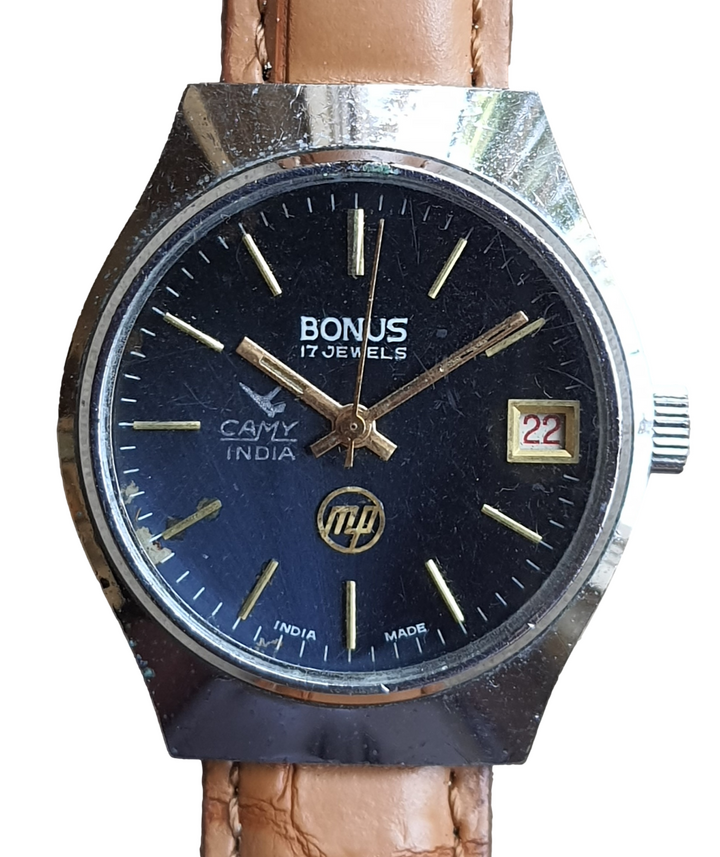Swiss Camy watch with INDIA MADE printed on the dial